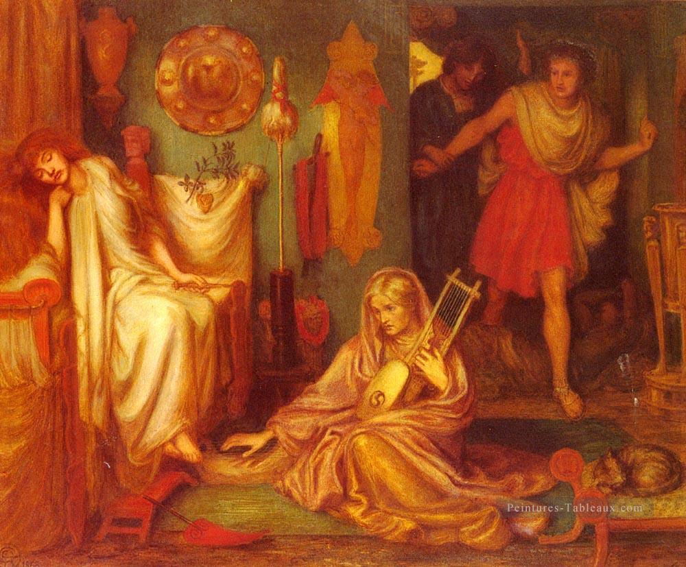Le retour de Tibulle à Delia préraphaélite Fraternité Dante Gabriel Rossetti Peintures à l'huile